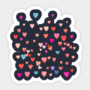 Flying Hearts pink Sticker